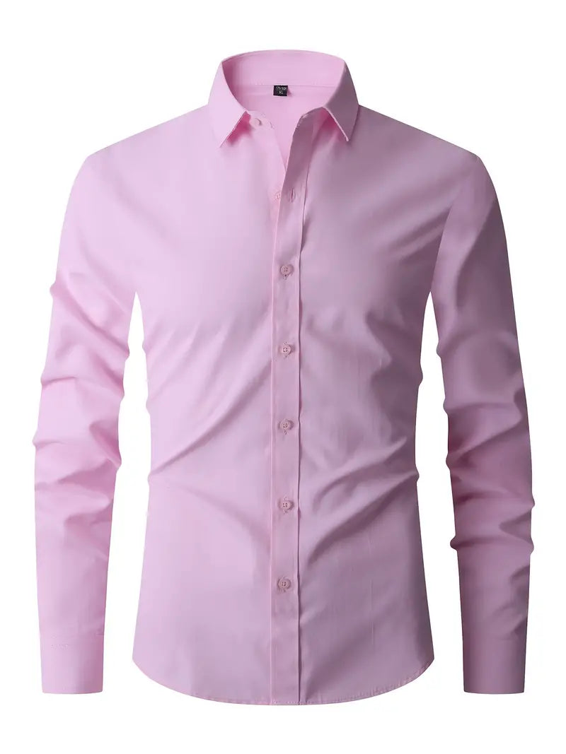 Camicia a Maniche Lunghe Semi-Formale da Uomo | Ideale per Tutte le Stagioni