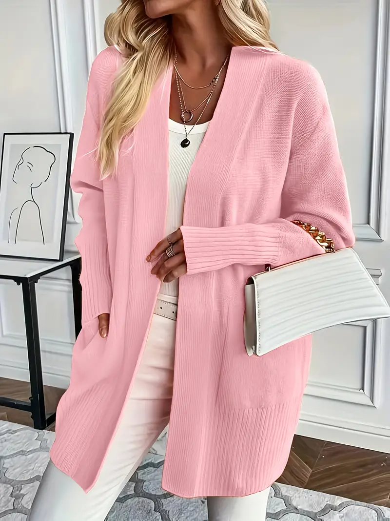 Maglione da Donna in Maglia con Girocollo e Vestibilità Rilassata