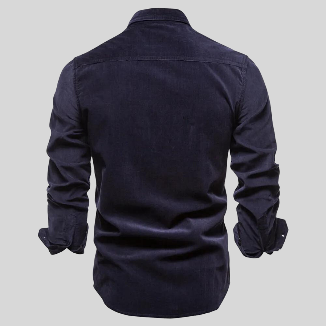 Shirt Uomo Corduroy Long Sleeve Button-Up