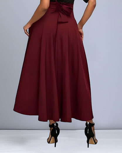 Elegante gonna midi a vita alta I ideale per la primavera e l'autunno