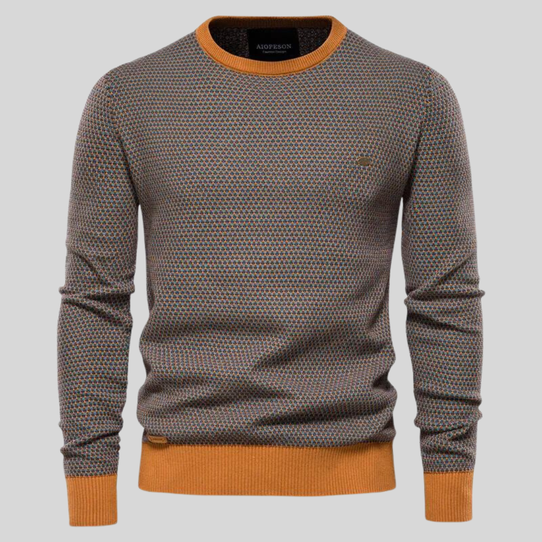 Maglione da Uomo in Maglia con Girocollo e Maniche Lunghe