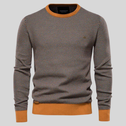Maglione da Uomo in Maglia con Girocollo e Maniche Lunghe