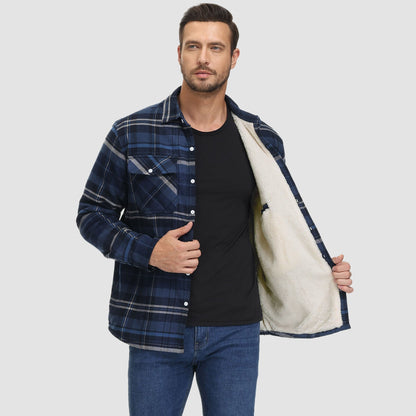 Giacca Camicia Casual da Uomo con Tasche