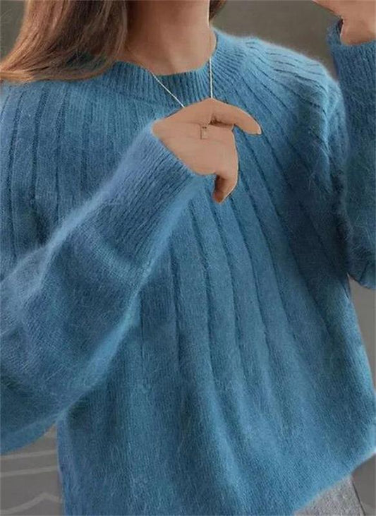 Maglione Invernale da Donna in Maglia a Tinta Unita