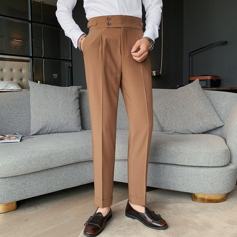 Pantaloni Slim Fit da Uomo Tessuto Elasticizzato Taglio Moderno