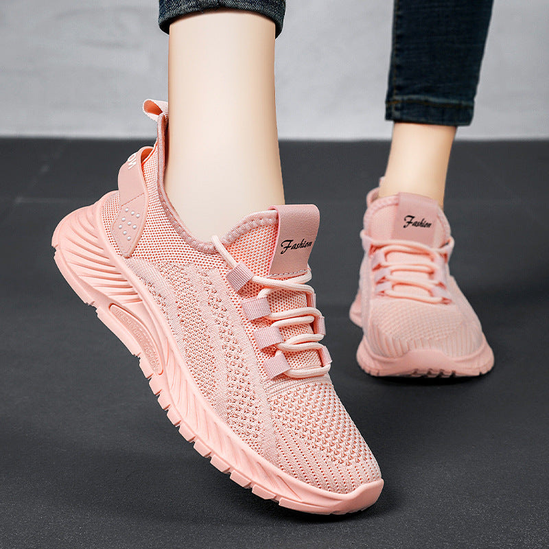 Scarpe da ginnastica rosa da donna, design moderno e traspirante, suola antiscivolo, perfette per sport e tempo libero. Moda e comfort garantiti.