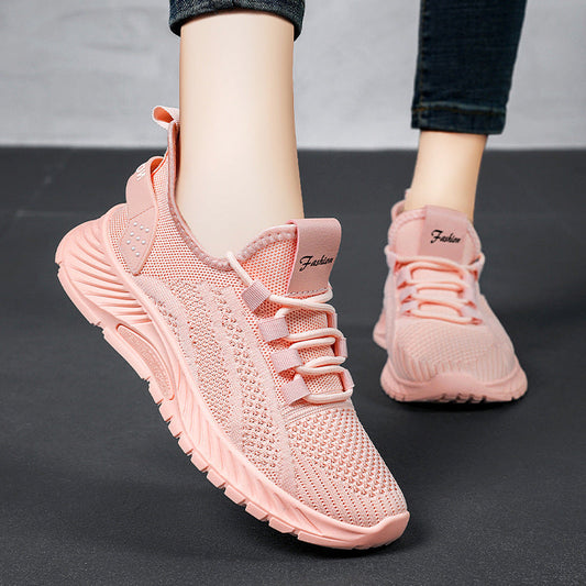 Scarpe da ginnastica rosa da donna, design moderno e traspirante, suola antiscivolo, perfette per sport e tempo libero. Moda e comfort garantiti.