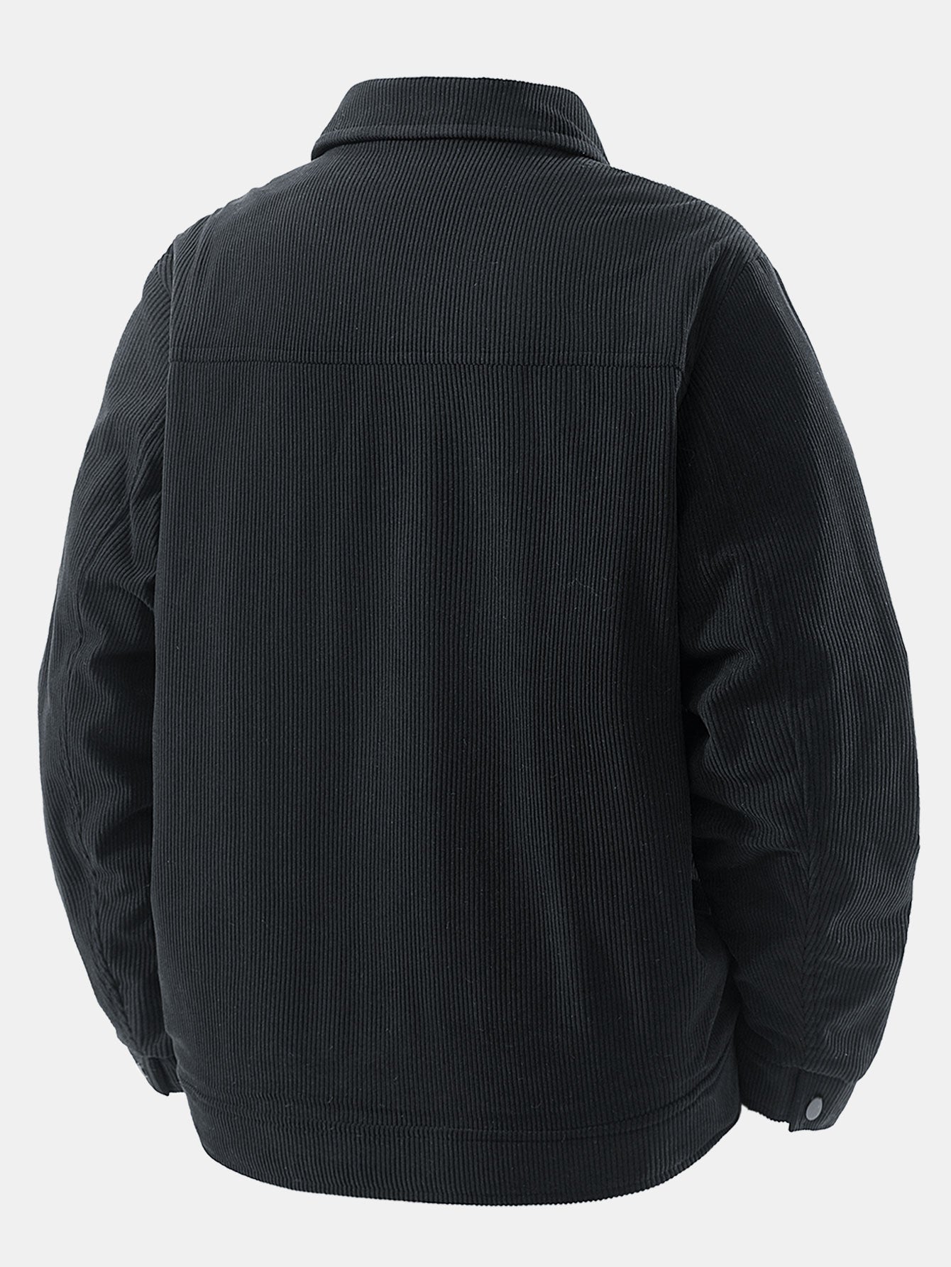 Giacca da Uomo Autunnale con Fodera in Pelliccia Sintetica e Chiusura a Bottoni a Scatto