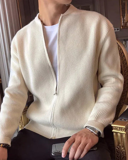 Gilet da Uomo con Lavorazione a Maglia Fitta e Taglio Senza Maniche