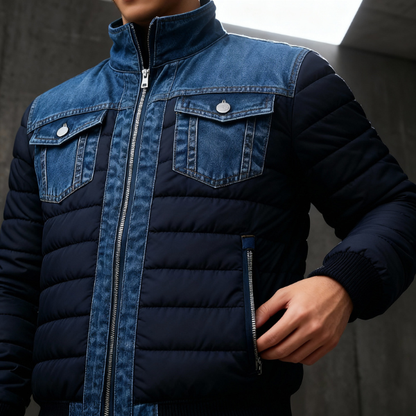 Giacca Uomo Cappuccio Regolabile Tasche Multiple