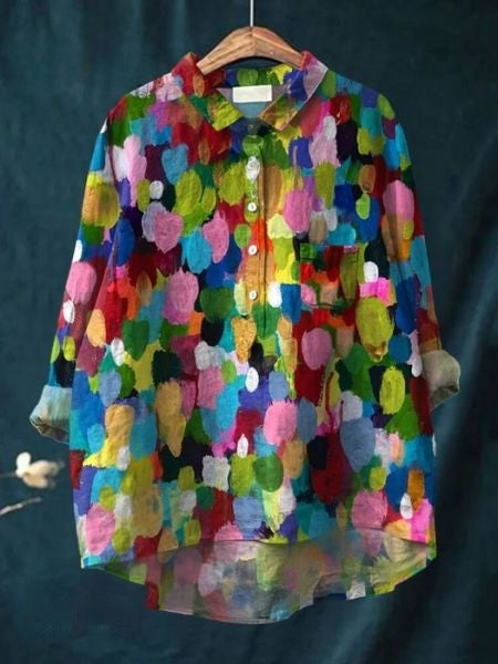 Blusa a fiori con tessuto leggero I Ideale per primavera ed estate