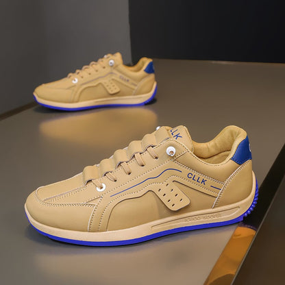 Herreskate-sko med snørebånd, flad sål og rund tå