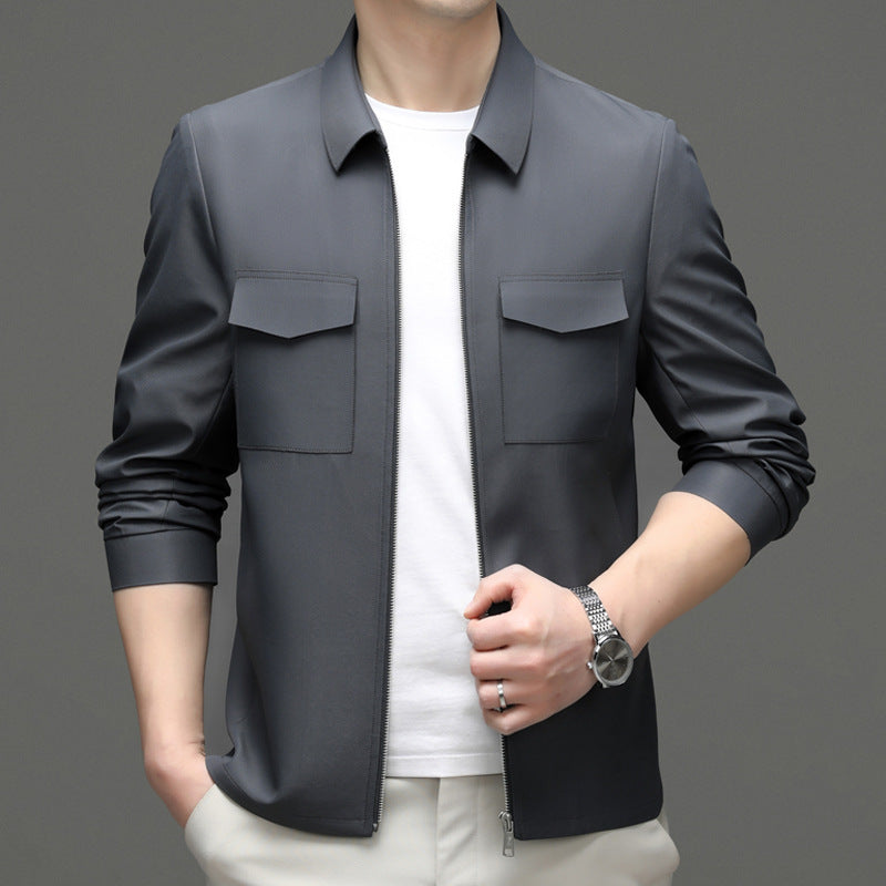 Giacca Leggera da Uomo con Rever e Tasche a Fessura | Ideale per Primavera & Autunno