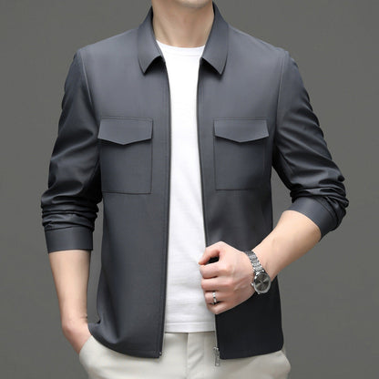 Giacca Leggera da Uomo con Rever e Tasche a Fessura | Ideale per Primavera & Autunno