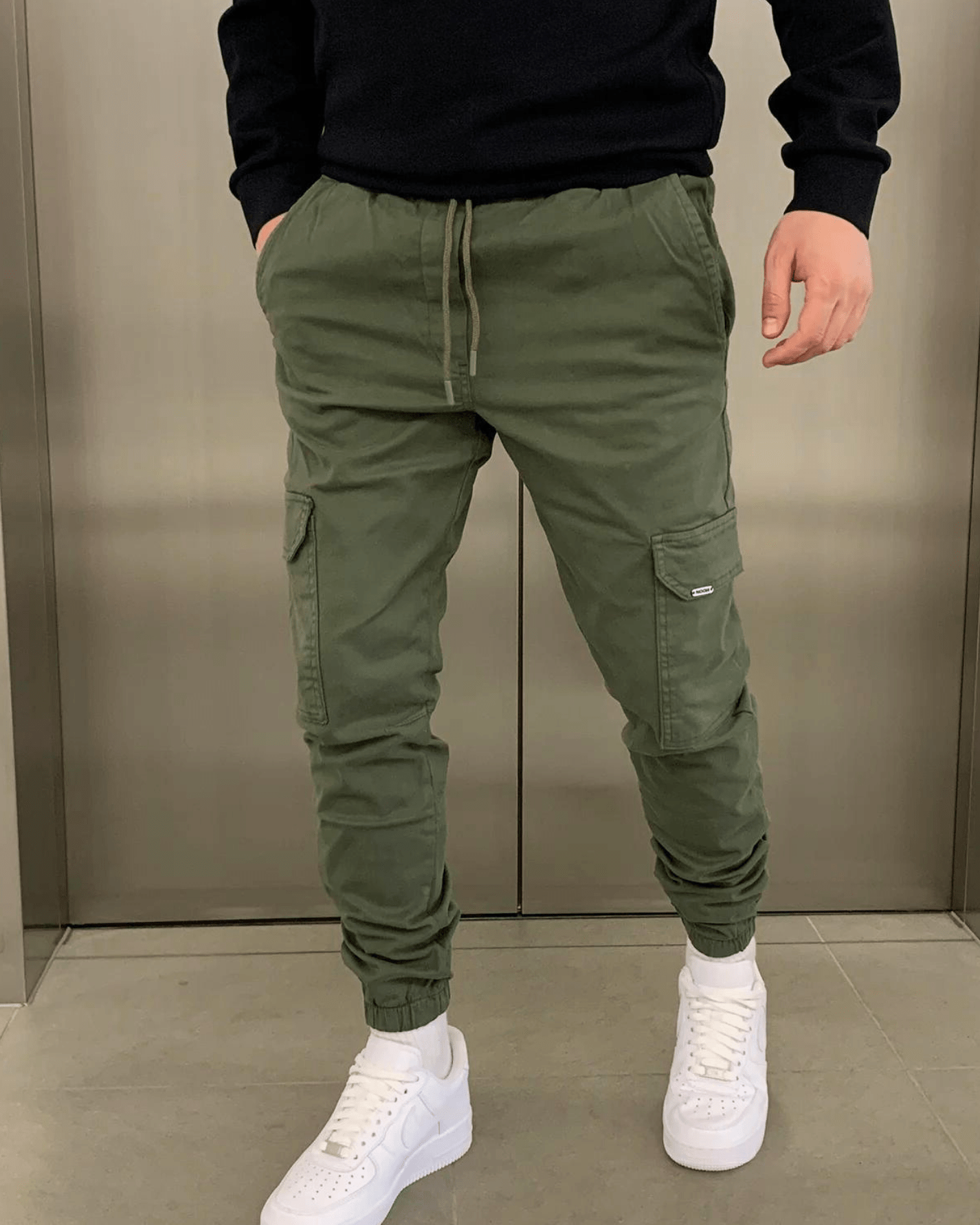 Jogger Cargo da Uomo con Vestibilità Comoda, Vita Elastica e Tasche Funzionali