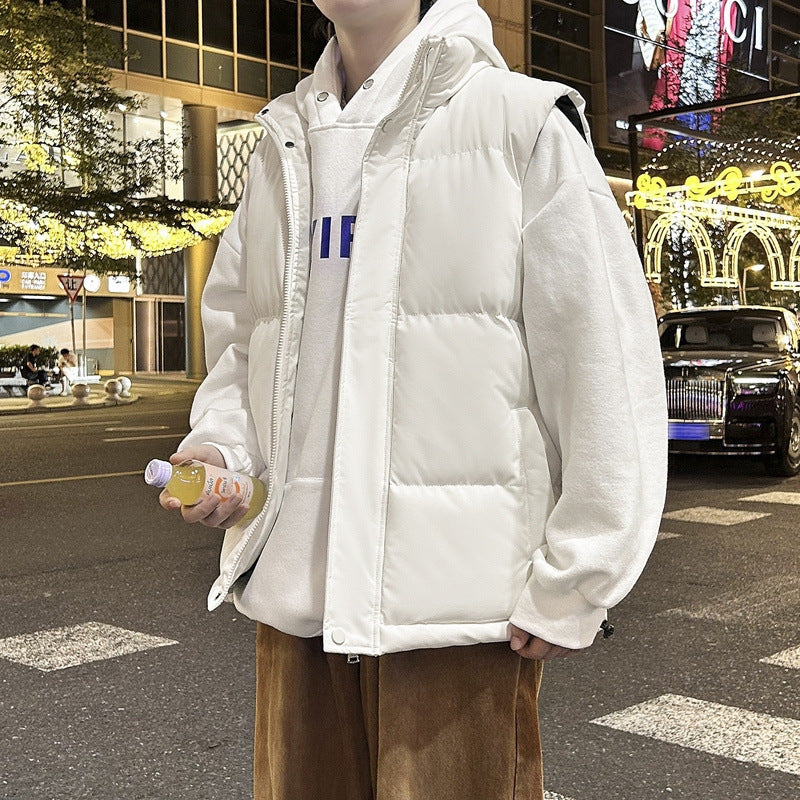 Vinterforet Herrevest med Høj Krave og Plusstørrelser