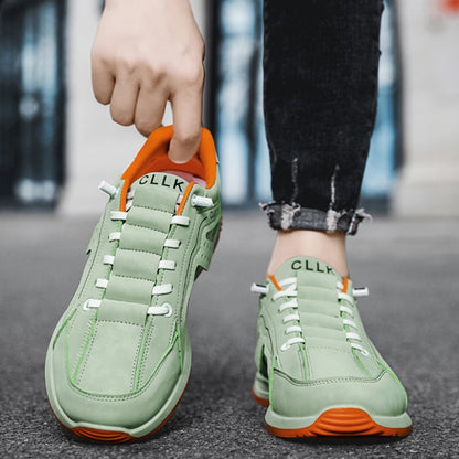 Herreskate-sko med snørebånd, flad sål og rund tå