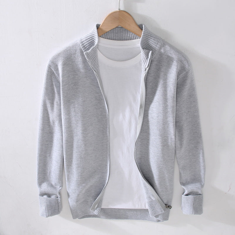 Cardigan Slim Fit Uomo a Tinta Unita Ideale per l'Autunno