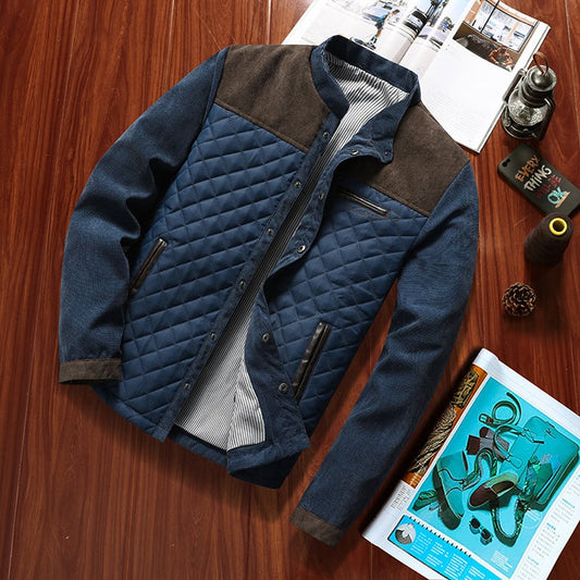 Herrejakke med høj krave og lynlåslukning – Letvægtssektion