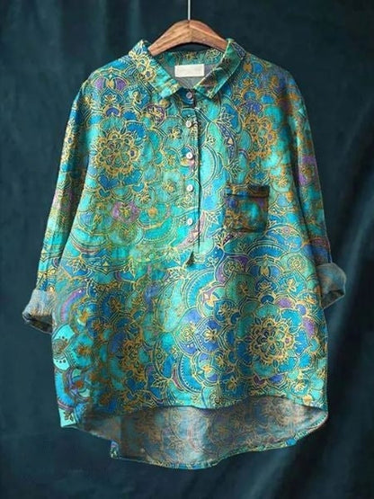 Blusa a fiori con tessuto leggero I Ideale per primavera ed estate
