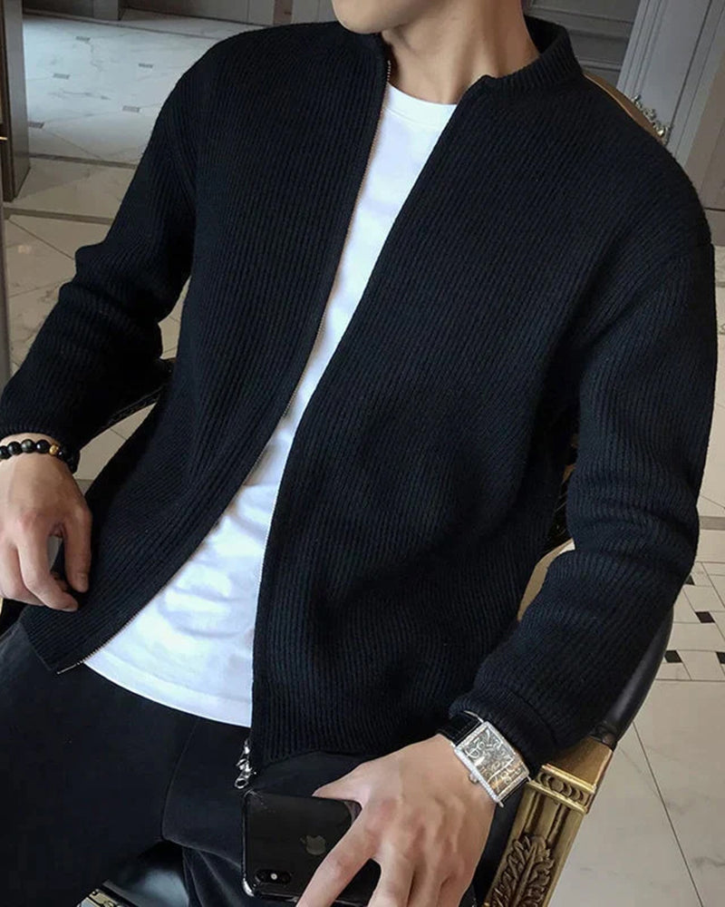 Gilet da Uomo con Lavorazione a Maglia Fitta e Taglio Senza Maniche