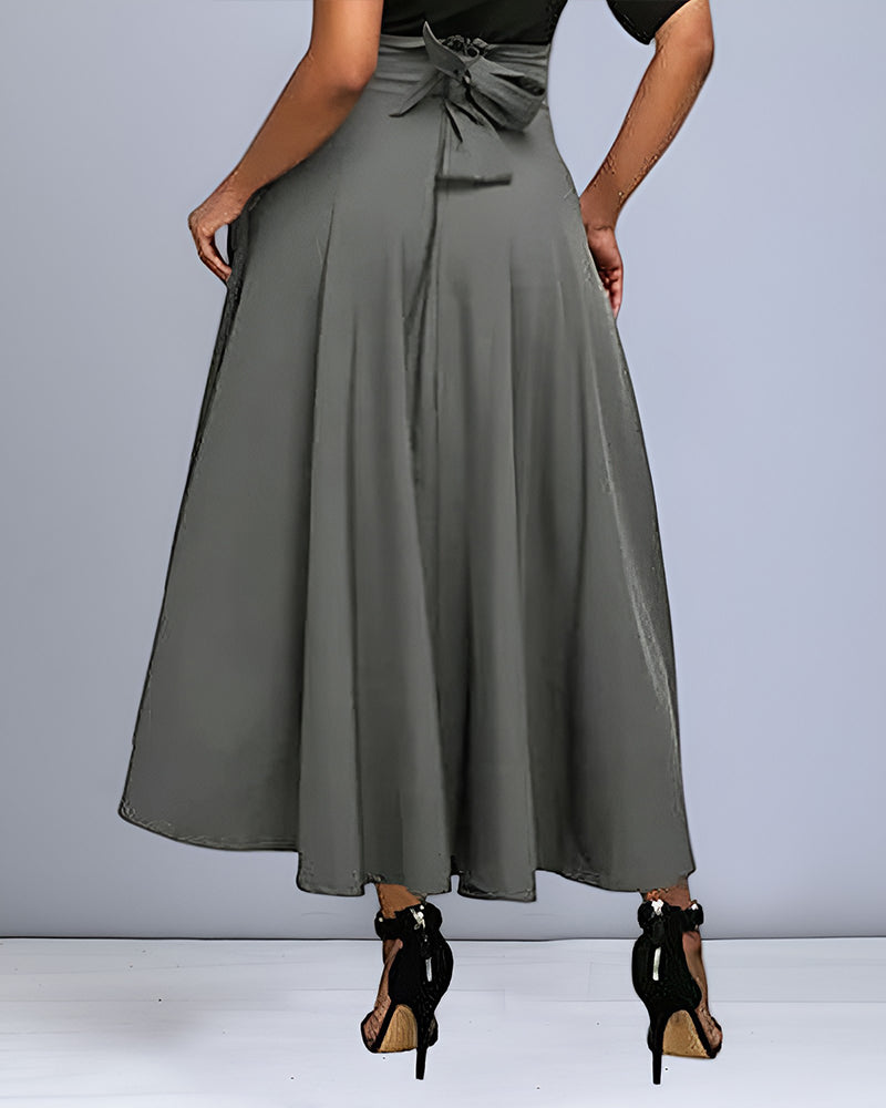 Elegante gonna midi a vita alta I ideale per la primavera e l'autunno