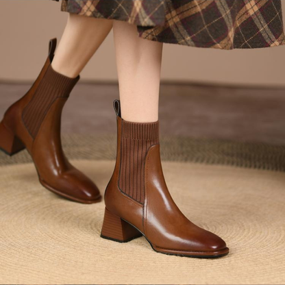 Stivaletti da Donna Tacco Basso Design Solido