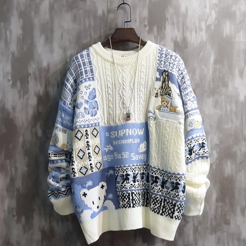 Jersey de Hombre con Cuello Redondo y Mangas Largas