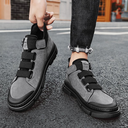 Herresneakers til vinter med elastisk bånd og knælængde design