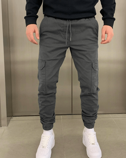 Jogger Cargo da Uomo con Vestibilità Comoda, Vita Elastica e Tasche Funzionali