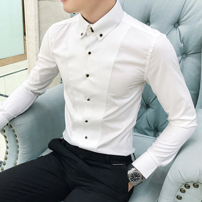 Camicia a Maniche Lunghe a Tinta Unita Ideale per Tutte le Stagioni