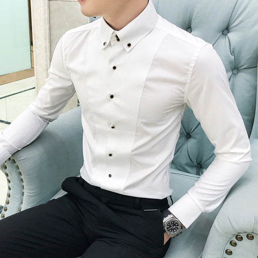 Camicia a Maniche Lunghe a Tinta Unita Ideale per Tutte le Stagioni