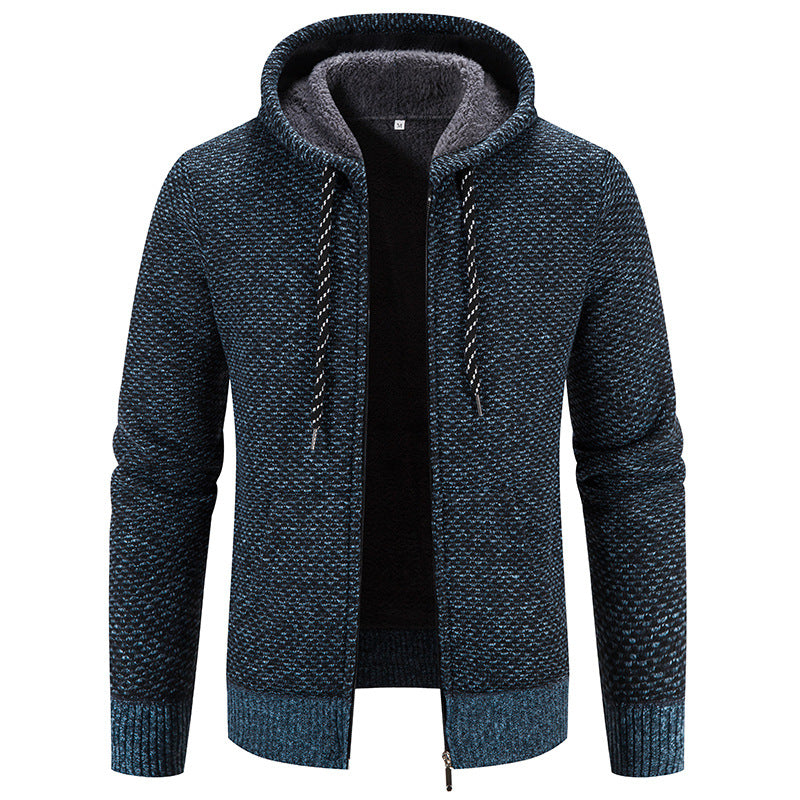 Cappotto Invernale da Uomo con Cappuccio, Chiusura con Zip e Coulisse