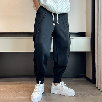 Jogger da Uomo con Vestibilità Affusolata, Tasche Funzionali e Bottoni alle Caviglie