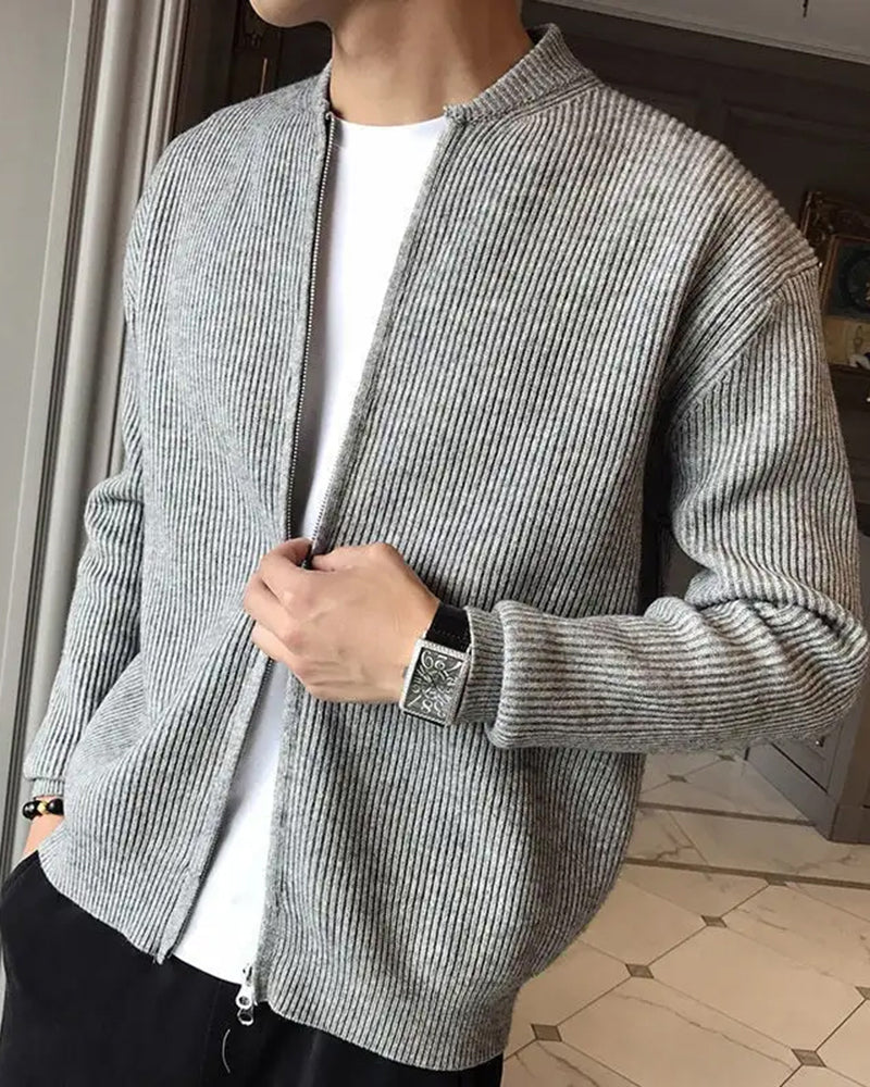 Gilet da Uomo con Lavorazione a Maglia Fitta e Taglio Senza Maniche