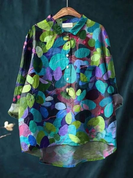 Blusa a fiori con tessuto leggero I Ideale per primavera ed estate