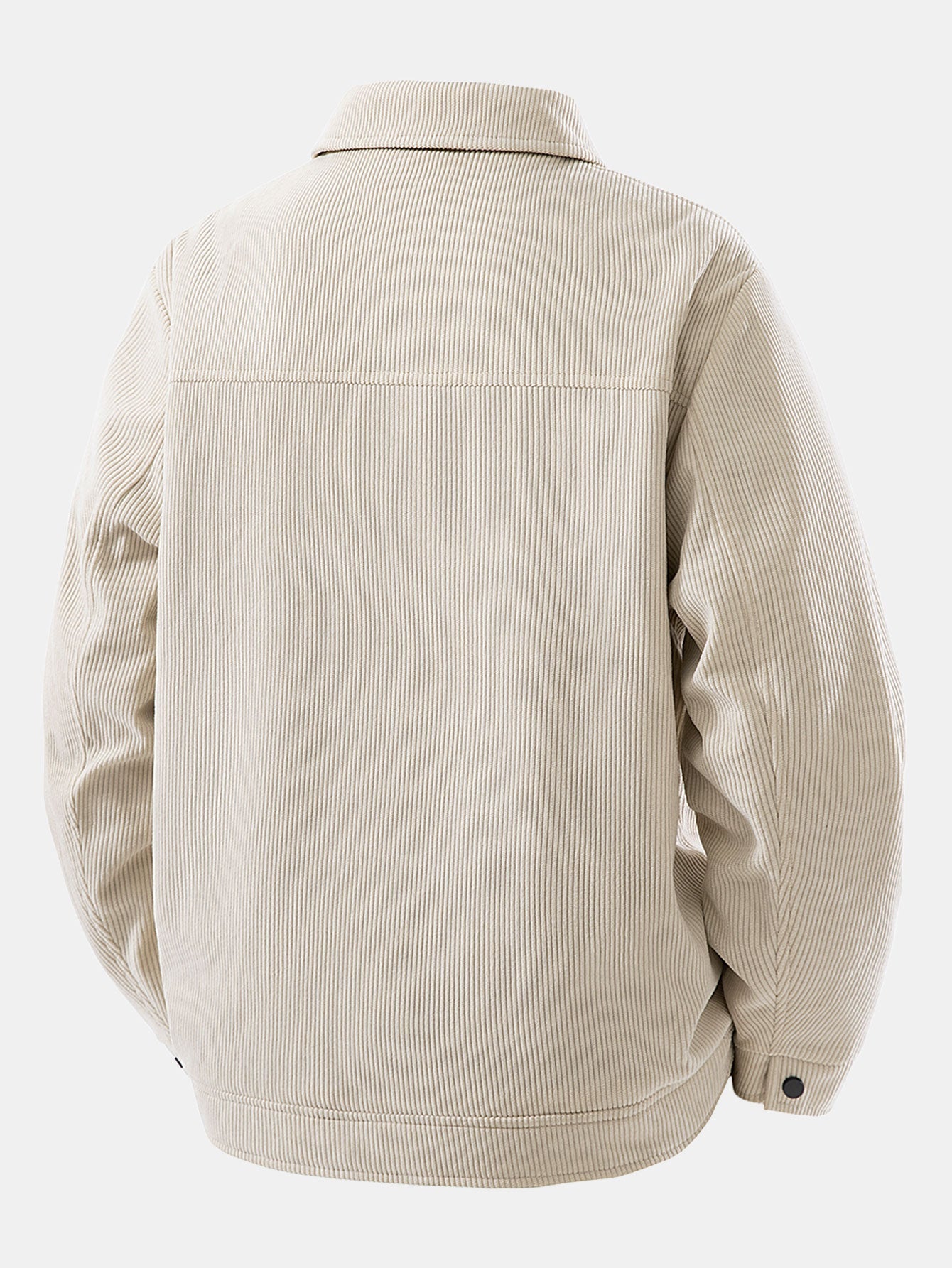 Giacca da Uomo Autunnale con Fodera in Pelliccia Sintetica e Chiusura a Bottoni a Scatto