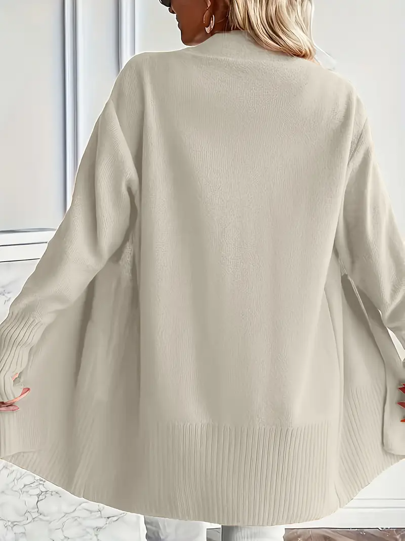 Maglione da Donna in Maglia con Girocollo e Vestibilità Rilassata