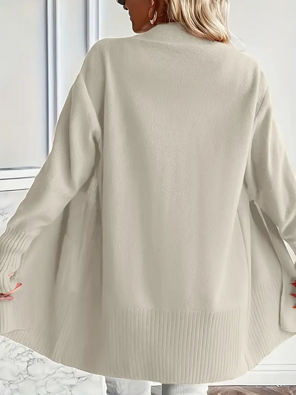Maglione da Donna in Maglia con Girocollo e Vestibilità Rilassata