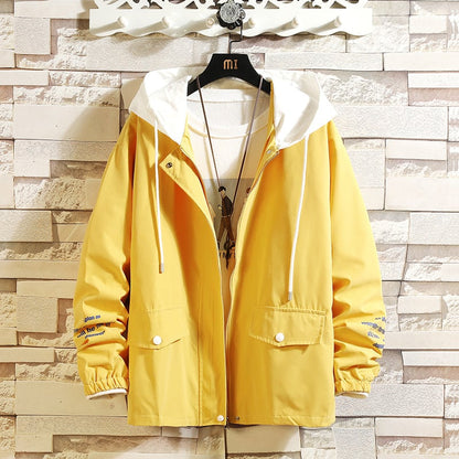 Herre hættetrøje til foråret med lynlåslukning