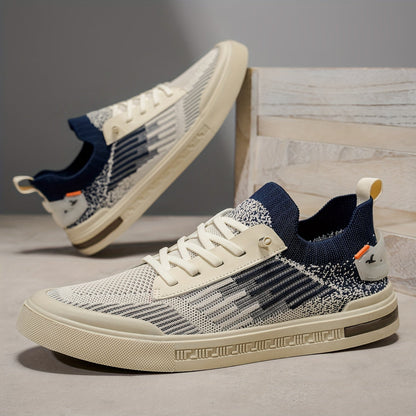 Sneakers da Uomo in Maglia con Design Bicolore e Soletta EVA