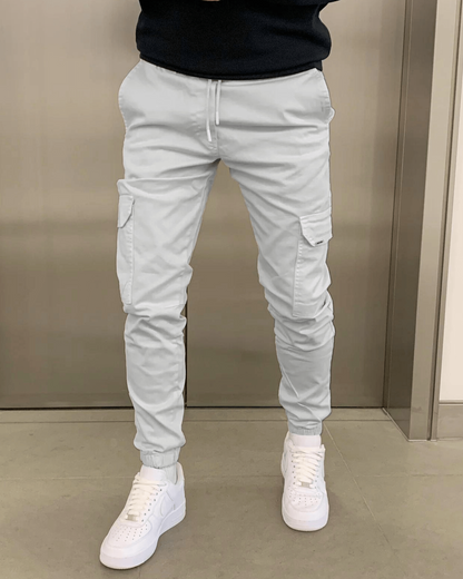 Jogger Cargo da Uomo con Vestibilità Comoda, Vita Elastica e Tasche Funzionali