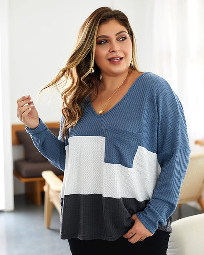 Maglione da Donna Pullover in Maglia con Dettagli a Coste