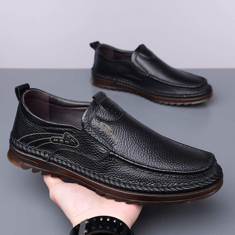 Herresko til kørsel med gummisål og slip-on design