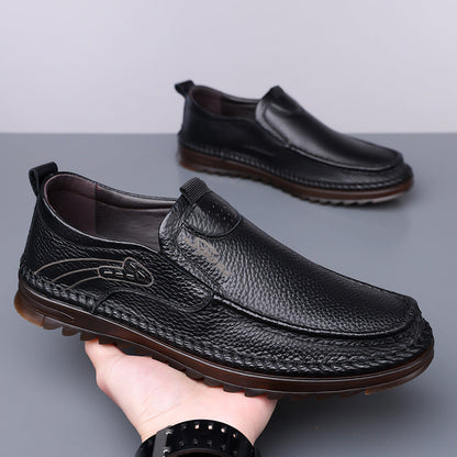 Herresko til kørsel med gummisål og slip-on design