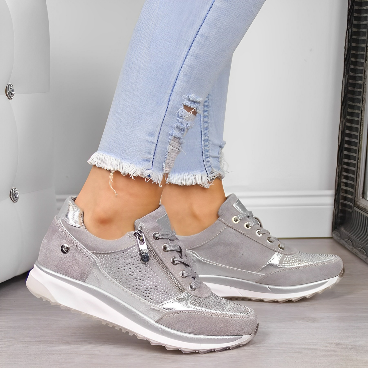 Sneakers con Zip e Suola Ammortizzata I Ideali per Tutte le Stagioni