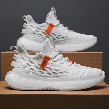 Herresko til løb med snørebånd, tyk sål og rund tå