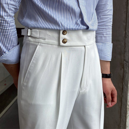 Pantaloni Uomo Completo Loose Fit Gamba Dritta Colore Unico