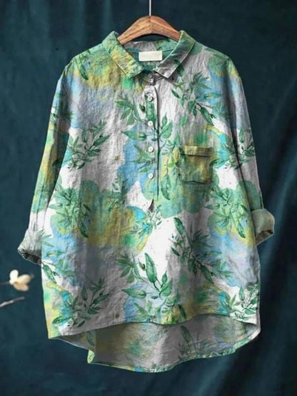 Blusa a fiori con tessuto leggero I Ideale per primavera ed estate