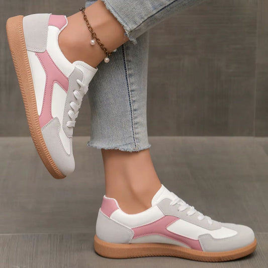 Sneakers Low Profile da Donna con Suola in Gomma e Soletta Ammortizzata